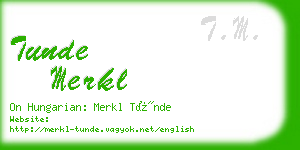 tunde merkl business card